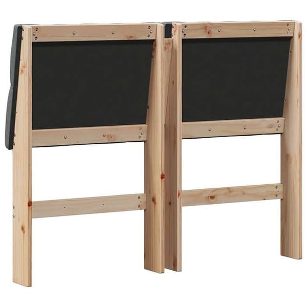 Maison Exclusive - Mörkgrå stoppad sänggavel 120 cm Massivt trä
