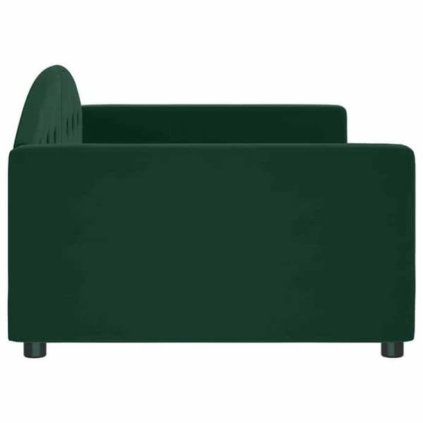 Maison Exclusive - Sängsoffa utan madrass mörkgrön 100x200 cm sammet