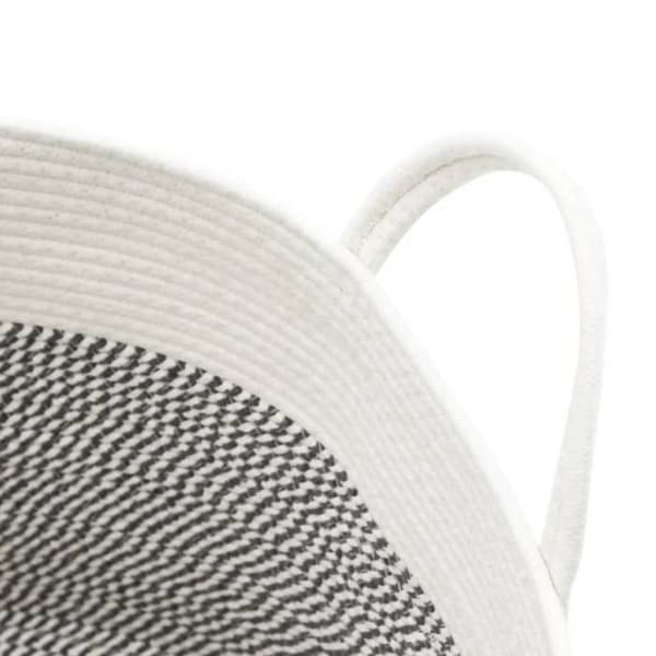 Maison Exclusive - Grå och vit förvaringskorg Ø51x33 cm i bomull grått och vitt