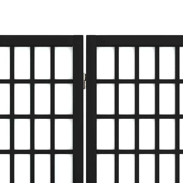 Maison Exclusive - Fällbar avskiljande vägg 6 paneler 240x170 cm Svart