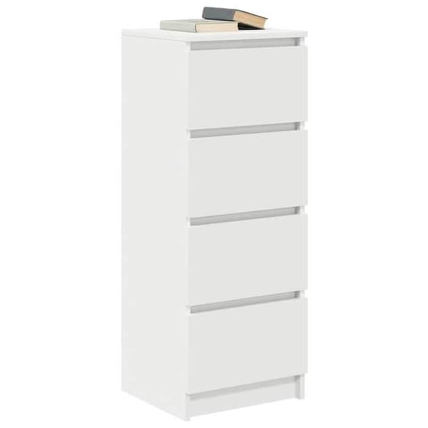 Maison Exclusive - Hvidt buffet 37,5x35x99 cm ingeniørtræ