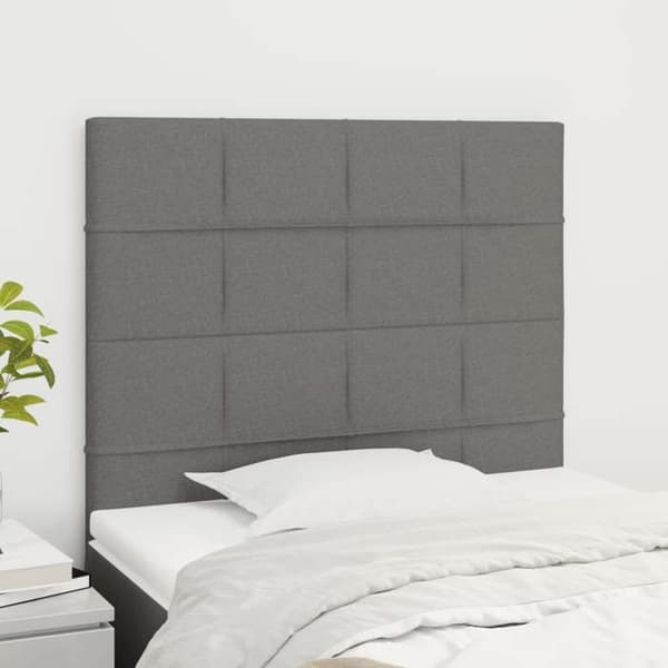 Maison Exclusive - Mörkgrå sänggavel 100x5x118/128 cm Tyg Mörkgrå