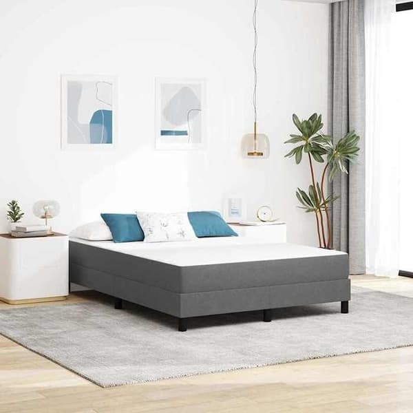 Maison Exclusive - Sengemad med lys grå madras 160 x 200 cm stof