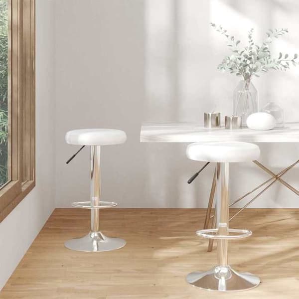 Maison Exclusive - Barstolar set om 2 Vit Konstläder