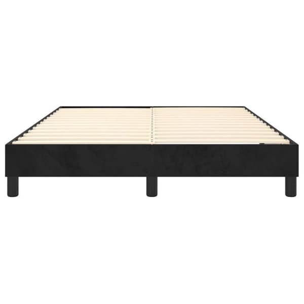 Maison Exclusive - Musta lattiapuu sänky 140x190 cm sametti svart