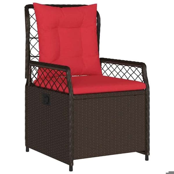 Maison Exclusive - 7 pc spisebordssæt til haven i brun polyrotin brun