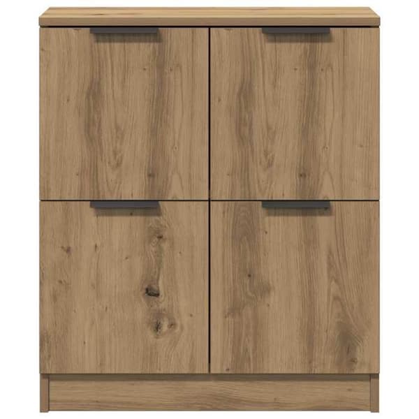 Maison Exclusive - Buffet i egetræ, håndlavet 60x30x70 cm, ingeniørtræ