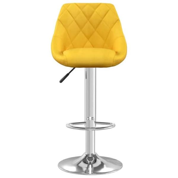 Maison Exclusive - 2 kpl keltainen samettinen baarijakkara