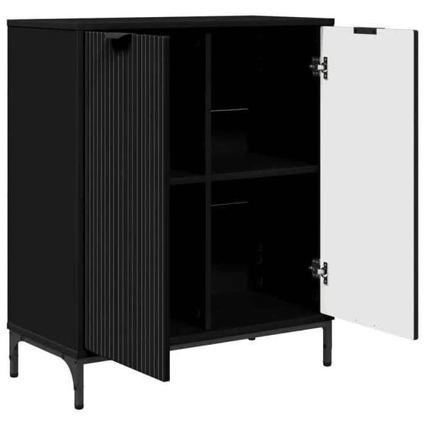 Maison Exclusive - Buffet Musta 69,5 x 33 x 82 cm Insinööripuu