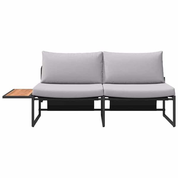 Maison Exclusive - Vaaleanharmaa puutarhatuoli 200,5 x 70 x 85,5 cm Teräs