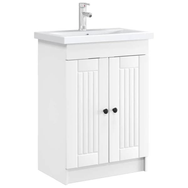 Maison Exclusive - Badrumsskåp under disk, Vit 56 x 37,5 x 81 cm Vit
