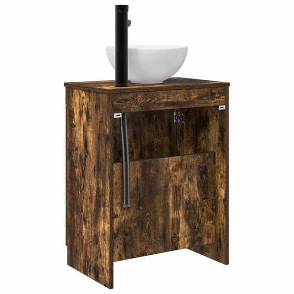 Maison Exclusive - Badeværelsesmøbel med vask Røget eg 54 x 35 x 83 cm