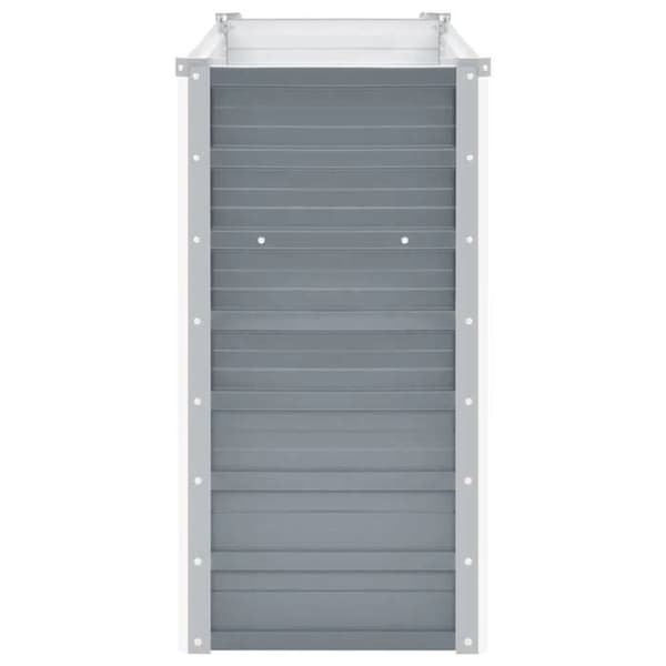 Maison Exclusive - Hævet havebed i galvaniseret stål 100x40x77 cm Grå