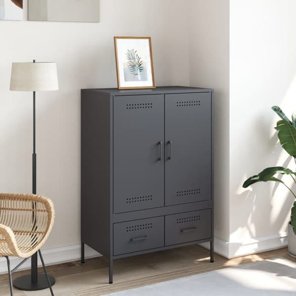 Maison Exclusive - Buffé hög antracit 68x39x101,5 cm stål