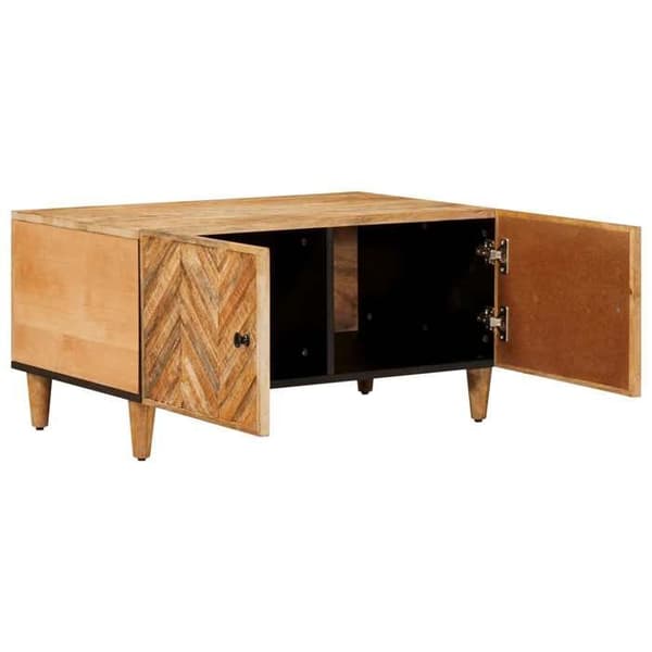 Bord - EKSKLUSIV HUS - 80 x 50 x 40 cm - Massivt mangotræ - Brun - Messingknapper brun