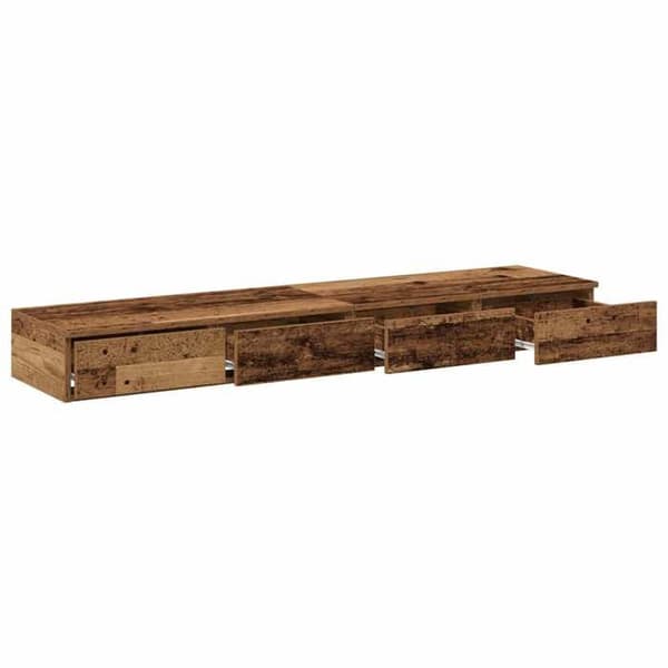 Sengekufferter - EKSKLUSIV HUS - 140 x 36,5 x 16,5 cm - Spånplader - Trykåbning - Brun