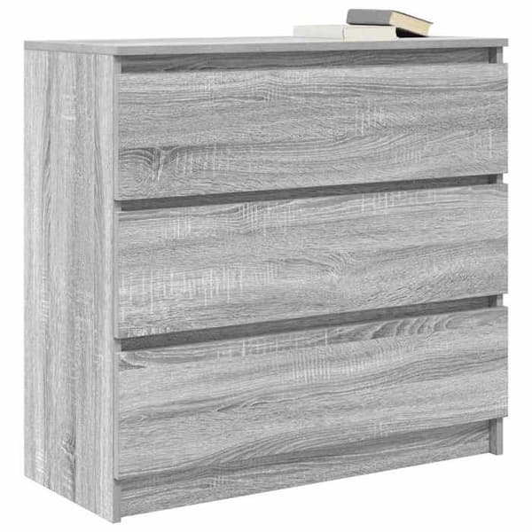 Maison Exclusive - Buffé Sonoma Grå 80x35x76 cm Ingenjörsträ Sonoma grå