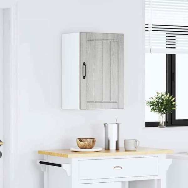Maison Exclusive - Väggskåp för kök Lucca sonoma grå trä ingenjör