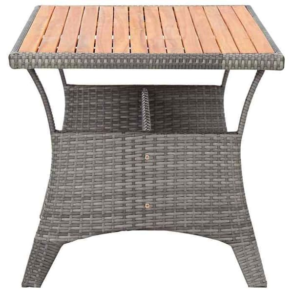 Maison Exclusive - Harmaa puutarhapöytä 120x70x66 cm massiivipuusta Grå