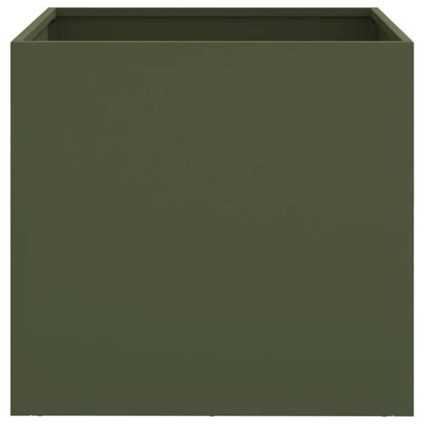 Maison Exclusive - Blomlådor 2 st olivgrön 49x47x46 cm stål