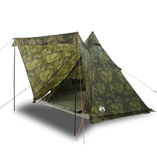 Tält - EXKLUSIVT HUS - Tipi - 6 platser - Kamouflage - Vattenavvisande PU