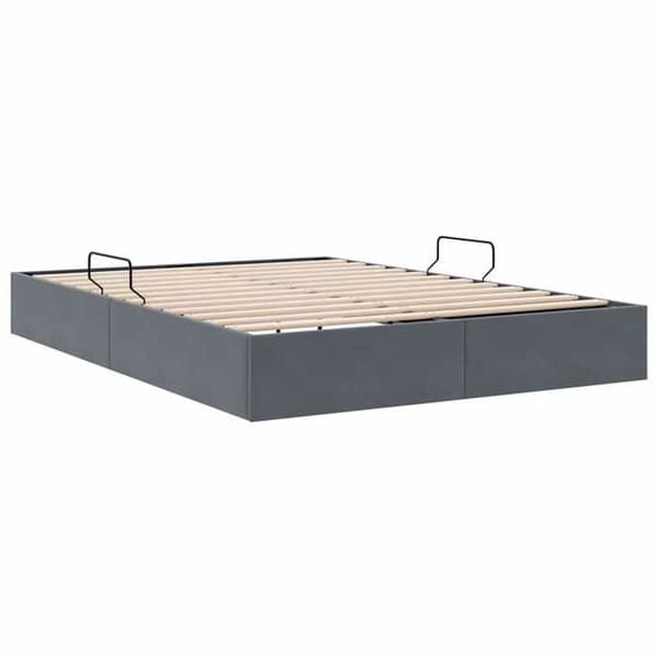 Maison Exclusive - Mörkgrå Förvaringssäng 153 x 203 cm Sammet