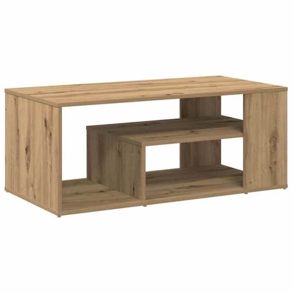 Maison Exclusive - Sidebord i håndlavet egetræ 100x50x40 cm ingeniørtræ