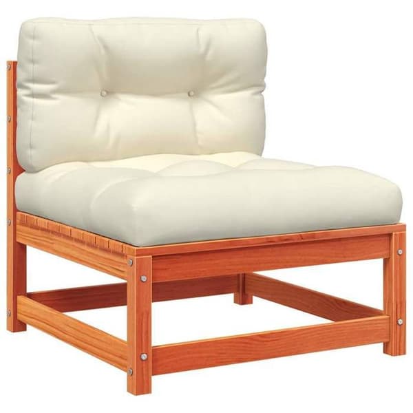 Maison Exclusive - Patio Sofa 2 pladser Solid fyrretræ, Oxford stof, PP bomuld