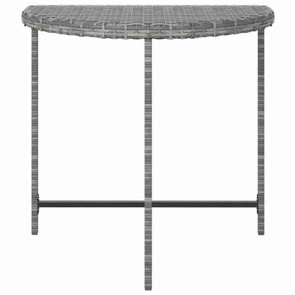 Maison Exclusive - Harmaa puutarhapöytä 80x50x75 cm punottua hartsia