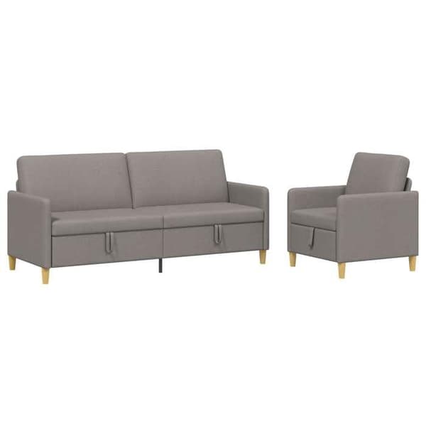 Maison Exclusive - Soffa med förvaring 2 st Taupe Polyester
