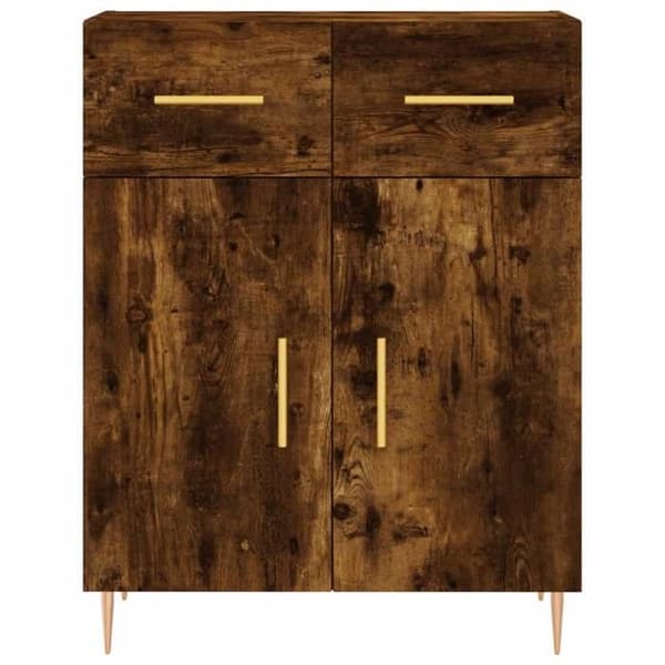 Maison Exclusive - Buffé i rökig ek 69,5x34x90 cm ingenjörsträ