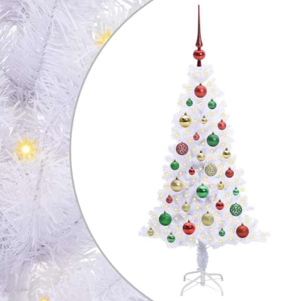 Kunstigt juletræ - EKSKLUSIV HUS - Moderne - 150 hvide LED - 120 cm - USB 5V strømforsyning Vit