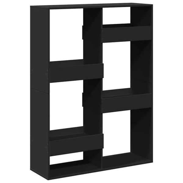 Maison Exclusive - Bibliotek sort 100x33x135 cm ingeniørtræ