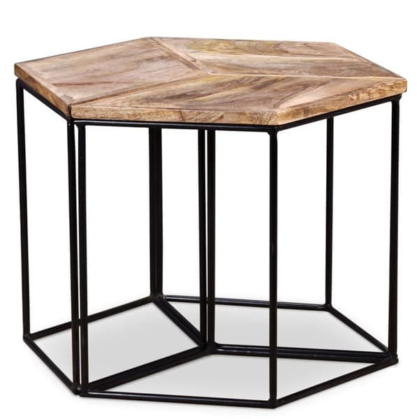 Maison Exclusive - Soffbord i massiv mangoträ 56x48x40 cm