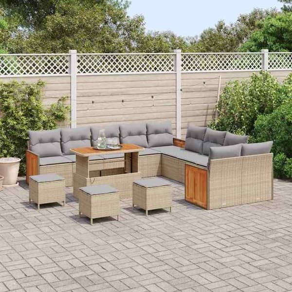 Maison Exclusive - 18-delars trädgårdsoff-set 11-sits