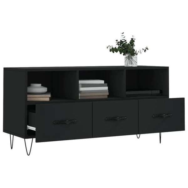 Maison Exclusive - Sort TV-møbel 102x36x50 cm i ingeniørtræ
