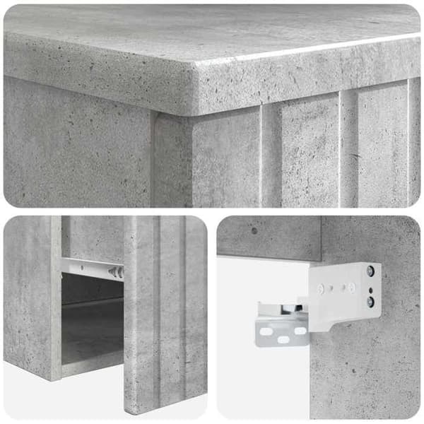 Maison Exclusive - Væghængt vaskeskab Grå beton 49 x 44,5 x 65,5 cm
