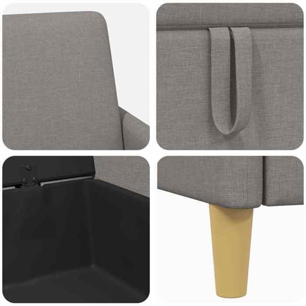 Maison Exclusive - Soffa med förvaring 2 st Taupe Polyester