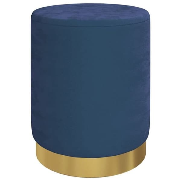 Maison Exclusive - Rund förvaringspall Blå Sammet 31 x 37 cm
