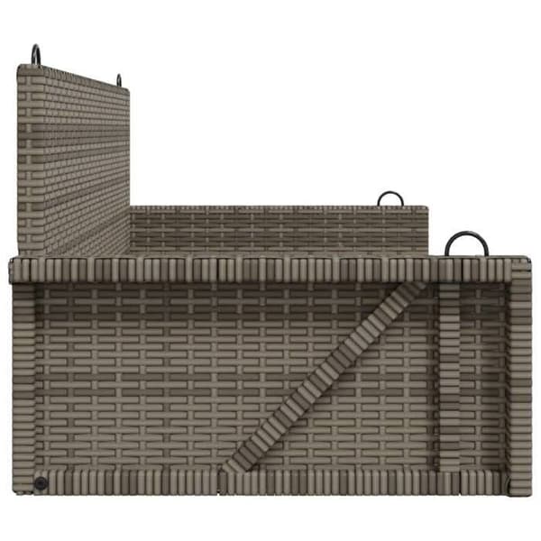 Maison Exclusive - Grå hängsoffa 119x56x48 cm flätad resin