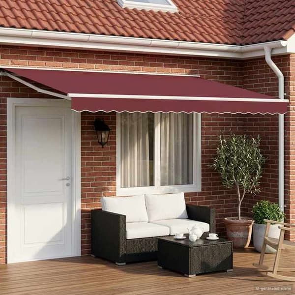 Maison Exclusive - Manuell utdragbar markis Bordeaux 5 x 3 m