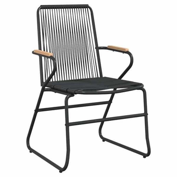 Maison Exclusive - Have spisebordssæt 3 dele sort rattan PVC