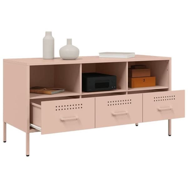 Maison Exclusive - TV-möbel rosa 100,5x39x50,5 cm stål