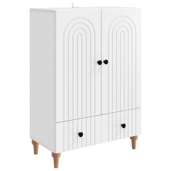 Maison Exclusive - Buffé Vit 66 x 34,5 x 95 cm Ingenjörsträ
