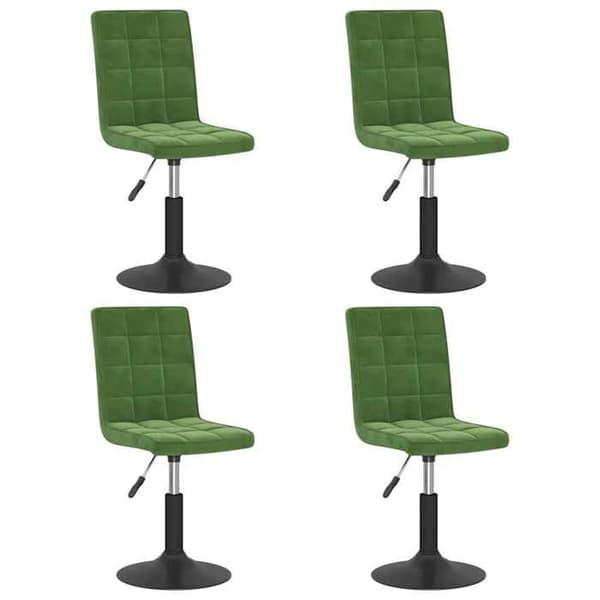 Maison Exclusive - Snurrande matstolar set om 4 mörkgrön sammet
