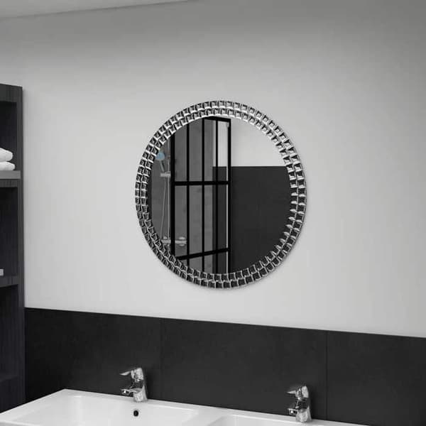Maison Exclusive - Väggspegel 60 cm Härdat glas Silver