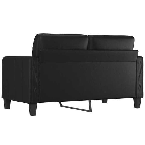 Maison Exclusive - Soffa 2-sits Svart 140 cm Syntetläder