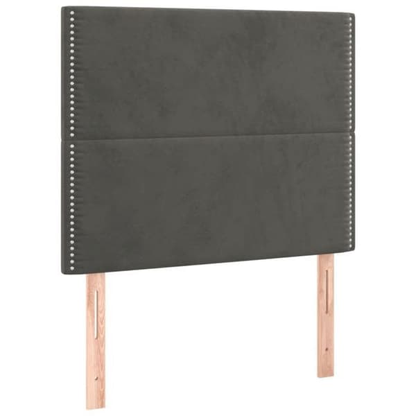 Maison Exclusive - Hovedgærde Mørkegrå 100x5x118/128 cm Velour Mörkgrå