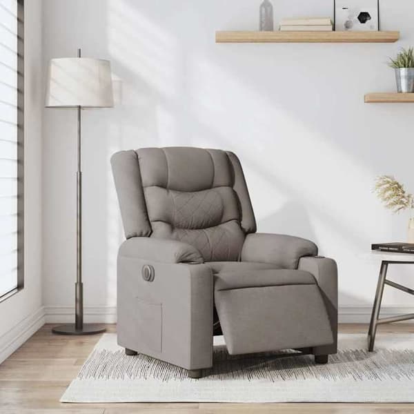 Maison Exclusive - Elektrisk lænestol Taupe Stof