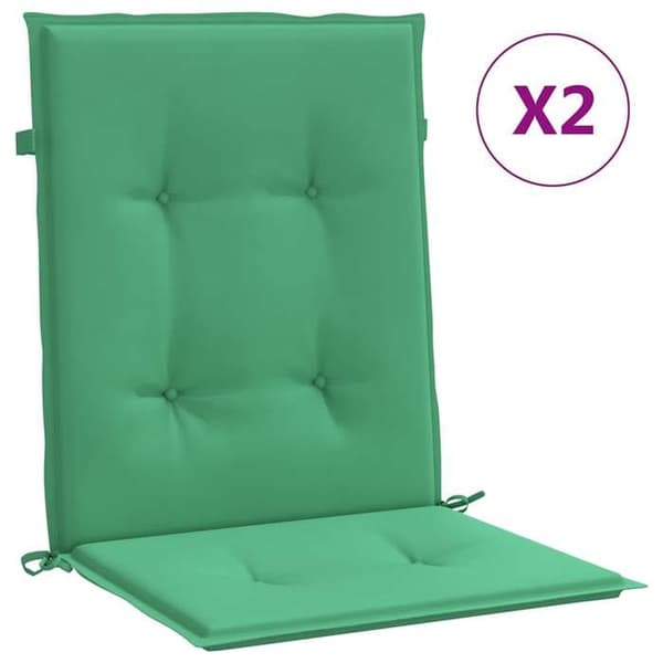 Maison Exclusive - Trädgårdsstolar med lågt ryggstöd, 2-pack, grön